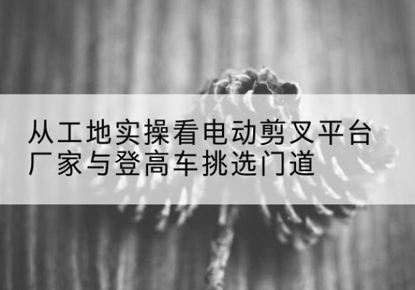 溆浦电动剪叉升降平台厂家-从工地实操看电动剪叉平台厂家与登高车挑选门道